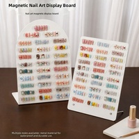 Présentoir magnétique en forme d'arc pour nail art, support de présentation à clipser pour comptoir, bande magnétique pour échantillons d'ongles portables