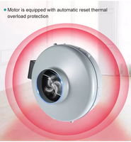 Ventilateur de ventilation en ligne en plastique 375 CFM pour système de ventilation CVC