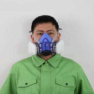 Harga Pabrik Grosir Respirator Cartridge Spray Painter Setengah Wajah Masker Gas Respirator yang Dapat Digunakan Kembali - Product Image 1