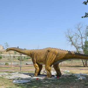 Proveedor Chino <span class=keywords><strong>de</strong></span> Dinosaurios Animatrónicos Gigantes Personalizados, Braquiosaurio <span class=keywords><strong>de</strong></span> Cuello Largo, Mamenchisaurus con Motor para Parque Jurásico Natural - Product Image 5