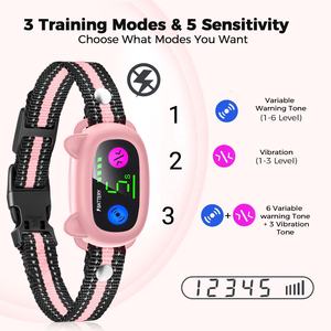 Großhandel New Recharge able <span class=keywords><strong>Dog</strong></span> Bark Abschreckung gerät No <span class=keywords><strong>Shock</strong></span> Bark Control <span class=keywords><strong>Collar</strong></span> Wasserdicht für mehrere Hunde - Product Image 2