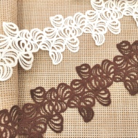 Fabricant de dentelle blanche personnalisée broderie Polyester 10cm de largeur blanc noir broderie dentelle garniture pour robe d'enfants