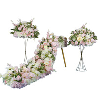 Nouvelle Guirlande de Fleurs Artificielles Réalistes en Soie (Roses et Pivoines) pour Décoration Florale sur Pied, Mariages, Événements, Tables et Salons