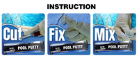 WBG Kit de réparation facile pour piscine et spa, mastic époxy pour réparer les fissures et les fuites sous l'eau ou en surface