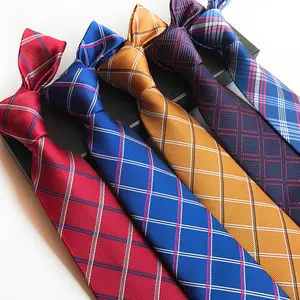 New Plaid Classic 8cm Tie Accessories Daily Wear Cravat Wedding Party Neckies For Men Shirt