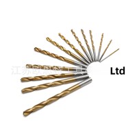 Jeu de 13 forets hélicoïdaux en acier rapide revêtus de titane, kit de 13 pièces pour percer le bois et le plastique, avec boîte en plastique (Chine)