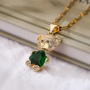 Hiphop Kupfer beschichtete Halskette aus echtem Gold Kreuz Halskette Täglicher Schmuck für Frauen Mädchen Zirkon Pflaster Diamant Halskette