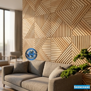 Mosaico de Madera Natural de Lujo, Mosaico de Madera Moderno, Cualquier Forma, Azulejos de Madera 3D para Arte, Revestimiento de Pared, Diseño de Azulejos - Product Image 1