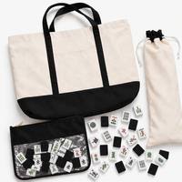 Livraison Rapide – Nouveau Set de Mahjong de Luxe en Toile, Portable et Multifonctionnel, Trois Pièces, Durable, pour Rangement, Maquillage et Voyage
