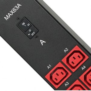Unidad de distribución de energía, disyuntor de control de 3 fases 24way 415V 45KW IEC C13 PUD con 3 uds. 1P 63A, 8 salidas - Product Image 3