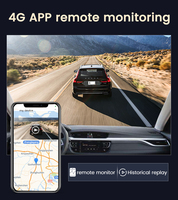 Caméra de tableau de bord double 4G LTE 2K avec visualisation en direct à distance, suivi GPS et surveillance de véhicule en temps réel