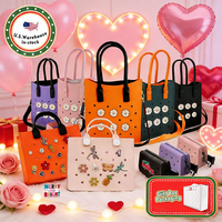 Sac fourre-tout léger et imperméable en EVA pour la Saint-Valentin avec trous perforés, idéal pour la personnalisation de charms de sabots et sacs à main pour femmes