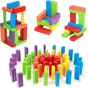 Luckykoo - Juego de Torre de Bloques Personalizado, Torre de Apilamiento de Bloques, Juguetes de Bloques de Madera - Product Image 2