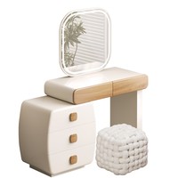 Table de maquillage beige style crème avec tabouret, haute qualité, moderne, pour filles, table de toilette pour usage domestique - Vente chaude