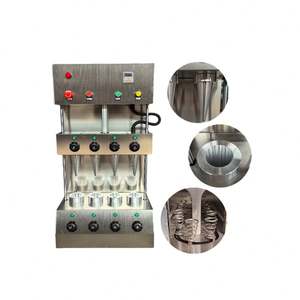 Machine automatique à 4 moules pour la fabrication de cornets de pizza croustillants, de cornets de glace, de gaufrettes, de coupes à sucre, de rouleaux d'œufs et de cornets de gaufres - Product Image 2