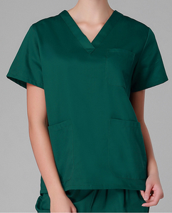 OEM Unisex de algodón 100 de manga corta con cuello en V de médico enfermera uniformes exfoliantes conjunto - Product Image 1