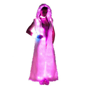 Dasheng Led Tron Dance Wear Halloween Light up Costume Party <strong>Rave</strong> <strong>Clothing</strong> Clothes Women <strong>Men</strong> Wear Led Fur Dance Jacket - Product Image 3