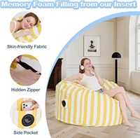 Langlebiger Wasserdichter und UV-geschützter Stoff 4FT Sitzsack-Sofa für Außen- und Innenbereich