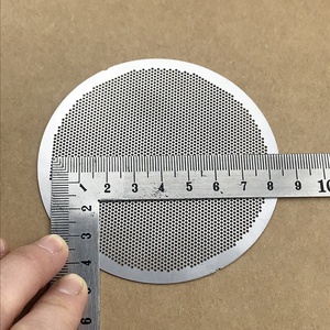 Feuilles de maille gravée en acier inoxydable, processus personnalisés, feuilles circulaires à trous fins de 90 mm de diamètre - Product Image 6