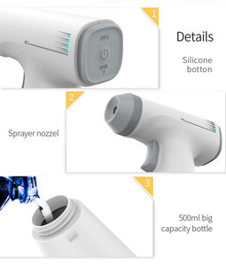 Botol Semprot <span class=keywords><strong>Atomizer</strong></span> Kabut Halus Otomatis 500ML Bertenaga Baterai, Plastik, Portabel, dan Genggam untuk Tanaman Kebun Dalam Ruangan & Pembersihan - Product Image 4