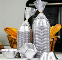 Moule à mini-gâteaux hexagonal en alliage d'aluminium de qualité alimentaire, antiadhésif, écologique et réutilisable, pour muffins DIY, vente en gros
