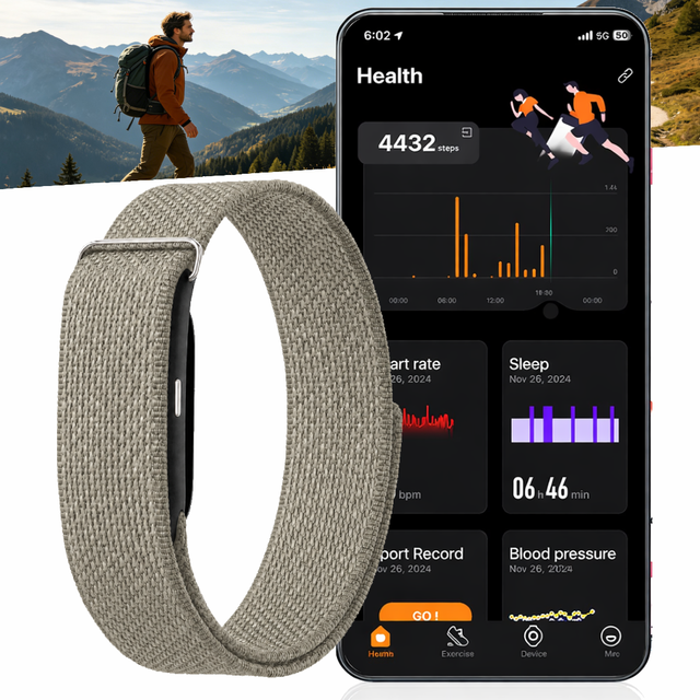 2026 ETQ18 No Display Smart Bracelet HRV Sleep Analysis AI Health Report App GPS Running Android IOS Activity Tracker Waterproof