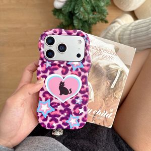 Custodia per <span class=keywords><strong>iPhone</strong></span> 17 Pro Max <span class=keywords><strong>con</strong></span> Stampa Leopardata Rosa e Gatto Nero a Cuore, Cover in PC Opaco per <span class=keywords><strong>iPhone</strong></span> 17 - Product Image 1