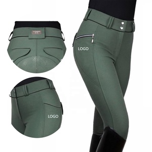 Pantalons <span class=keywords><strong>d</strong></span>'équitation pour femmes personnalisés avec logo en métal silicone élastique et respirant, collants <span class=keywords><strong>d</strong></span>'équitation, culottes <span class=keywords><strong>d</strong></span>'équitation - Product Image 1