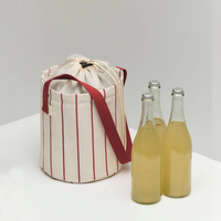 Sac isotherme de plage réutilisable de haute qualité, personnalisé, imperméable, avec doublure en PEVA, pour bouteille de vin, boîte à lunch, boissons, pique-nique