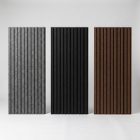 Panneau acoustique en fibre de polyester à double couche à rainures en V, feutre PET de 9 mm, panneaux insonorisants décoratifs pour murs et plafonds