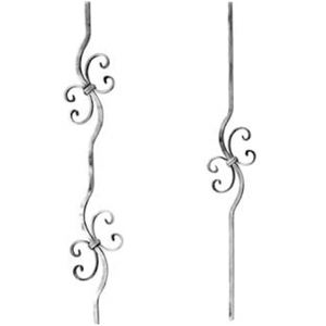 공장 가격 단조 철 장식 부품 계단 난간 울타리 문 - Product Image 1