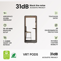 Cabine de bureau insonorisée professionnelle, cabine téléphonique acoustique pour l'intimité dans les espaces ouverts, espace de coworking, isolation acoustique