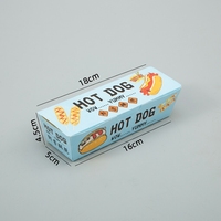Barquettes jetables en papier pour corn-dogs, boîtes d'emballage pour bâtonnets de corn-dogs au fromage, saucisses croustillantes, contenants à emporter pour snacks