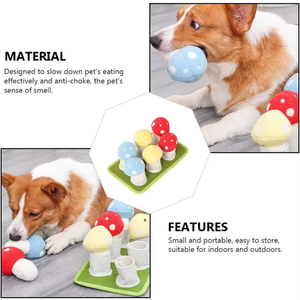 Détachable Six Polaire En Peluche <span class=keywords><strong>Champignon</strong></span> Renifler Tapis Chiot Foraging Formation À Mâcher Jouet Dents Nettoyant Chien Jouet En Vrac - Product Image 3