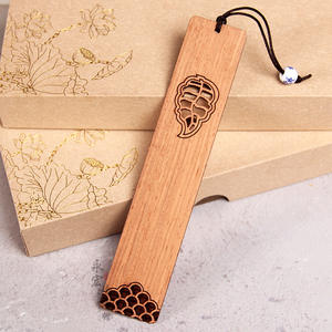 Marque-pages en bois <span class=keywords><strong>de</strong></span> style chinois ajourés, marque-pages rectangulaires en bois, marque-pages décoratifs pour cadeaux uniques - Product Image 5