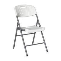 Chaises pliantes de jardin d'extérieur modernes en gros, banquet, mariage blanc, chaise pliante pour événements