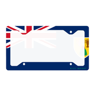 Cadre de plaque d'immatriculation avec drapeau des îles Turcs et Caïcos, couverture universelle en aluminium pour plaque d'immatriculation, accessoires de décoration pour voiture