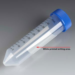 Tubo de centrífuga de 50 ml, azul, con tapa de rosca plana, estéril, graduado, para uso en laboratorio - Product Image 2