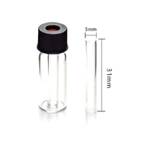 Micro-tubes en verre à fond conique plat de 300 µl, flacons d'échantillons de 0,3 ml, micro-inserts pour flacon HPLC de 2 ml