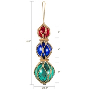 Glazen Vissen Float 3 "Rood 4" Blauw 5 "Aqua Glazen Boei Ballen Kust Strand Decor Nautische Decoratie Milieuvriendelijk - Product Image 4
