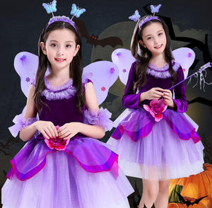 Chica carnaval vestir niños Halloween <span class=keywords><strong>bruja</strong></span> Cosplay <span class=keywords><strong>vestido</strong></span> princesa <span class=keywords><strong>disfraz</strong></span> jardín Hada <span class=keywords><strong>vestido</strong></span> <span class=keywords><strong>con</strong></span> alas - Product Image 6