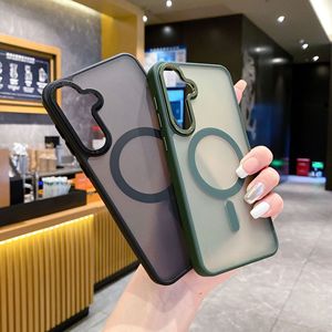 Custodia Magnetica per <span class=keywords><strong>Samsung</strong></span> S26 S25 S24 Ultra <span class=keywords><strong>S22</strong></span> Plus, Opaca Trasparente con Ricarica Wireless e Cornice Metallica per Fotocamera - Product Image 3