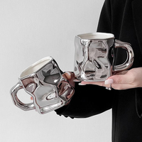 Mug en céramique personnalisé de haute qualité, irrégulier, 300 ml, mug de voyage pour le café, cadeau pour couple, tasses pour amoureux
