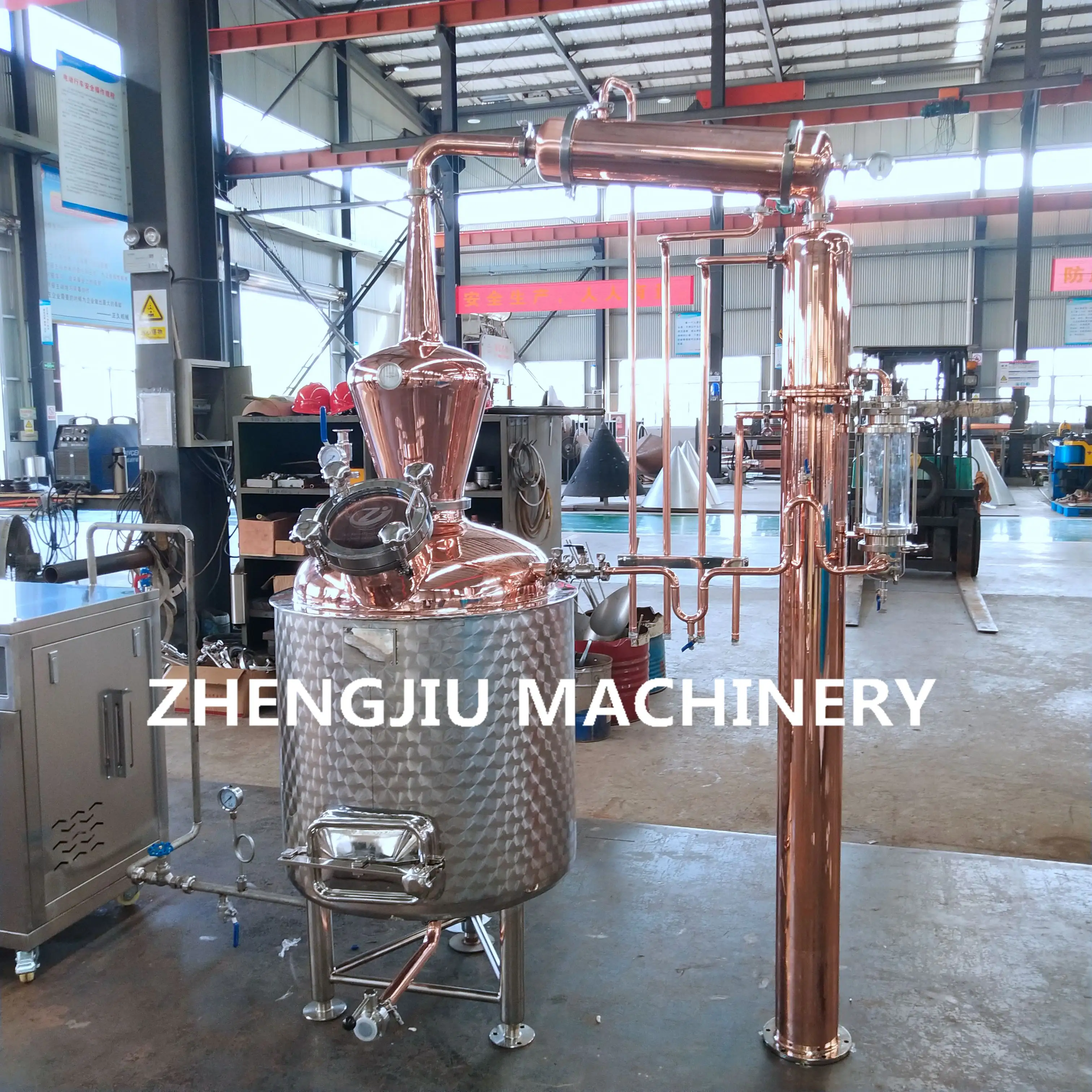 250L Best Seller Essential Oil Distillery Equipment Copper Distiller Machine For Moonshine Stills