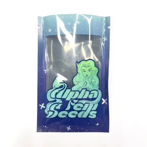 Petit sac en plastique mylar à 3 joints latéraux sac zip-lock pochette personnalisée sac à bijoux avec petite fenêtre transparente - Product Image 1