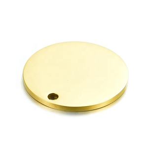 Yiwu Aceon 30 мм чистый диск монета из нержавеющей стали под заказ ваша форма IPG Золотая глянцевая зеркальная отделка круглый ошейник для собак - Product Image 3