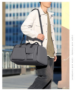 กระเป๋าเดินทางแบบพับได้ผ้าอ๊อกซ์ฟอร์ดมีซิปแบบพกพาน้ำหนักเบาแนวย้อนยุคสำหรับเล่นกีฬากันน้ำความจุสูงออกแบบได้ตามที่ต้องการ - Product Image 4