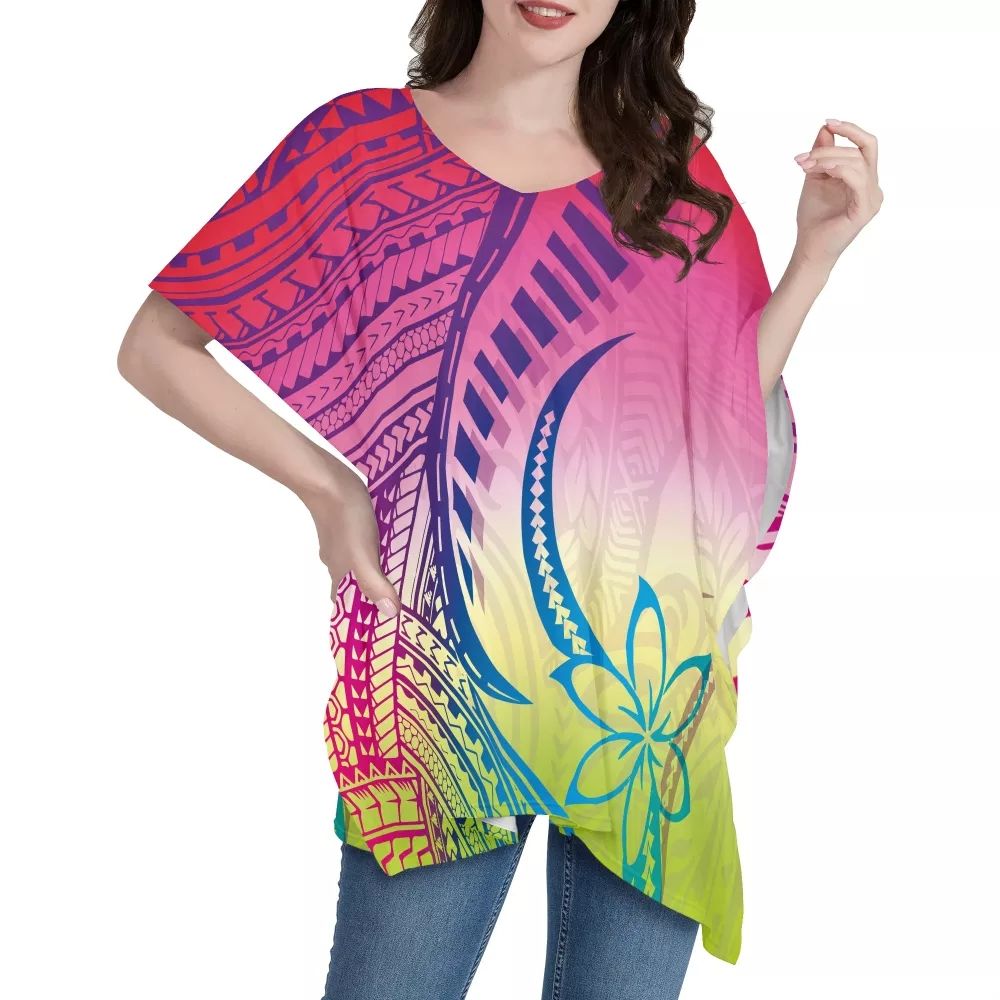 Blusa Tye Die Manga Murcielago B4-97 Azul Mujer Blusa Tye Die Manga Murcielago B4-97 Azul Mujer