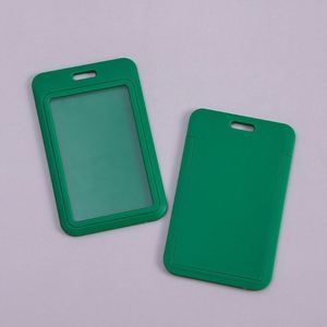 Porte-badge d'identification professionnel personnalisé en plastique rigide double face transparent avec logo imprimé - Product Image 3
