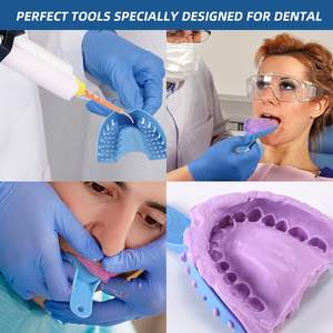 ถาดพิมพ์ฟันแบบมีรูพรุน10ชิ้นชุดถาดพิมพ์แบบ Autoclavable ที่ยึดฟันพลาสติกสำหรับคลินิกทันตกรรม - Product Image 5